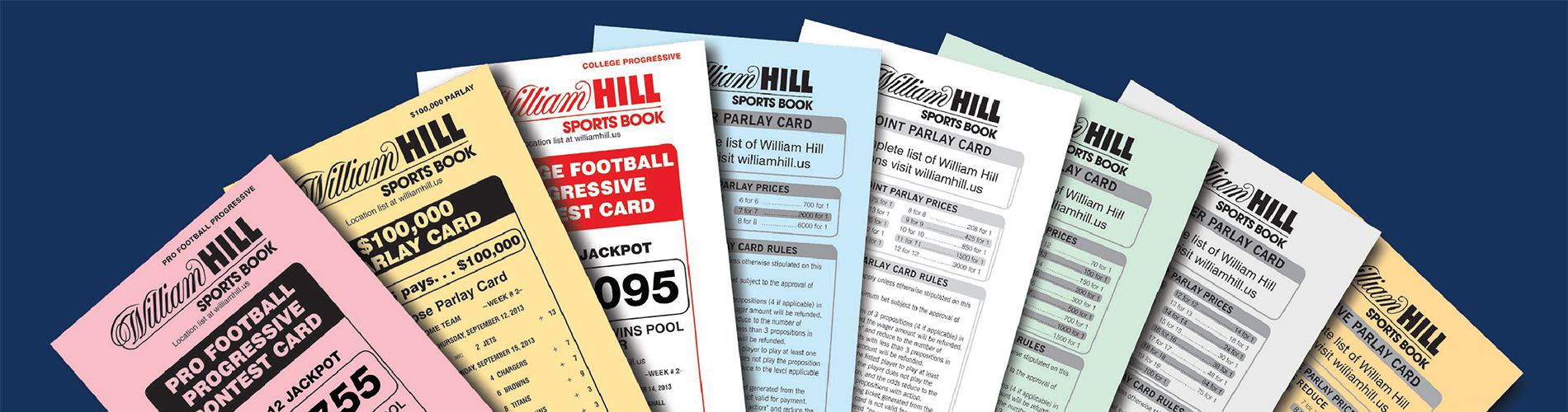 Football Parlay Cards, Progressive Parlay Cards