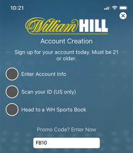 William hill free 10 promo code free