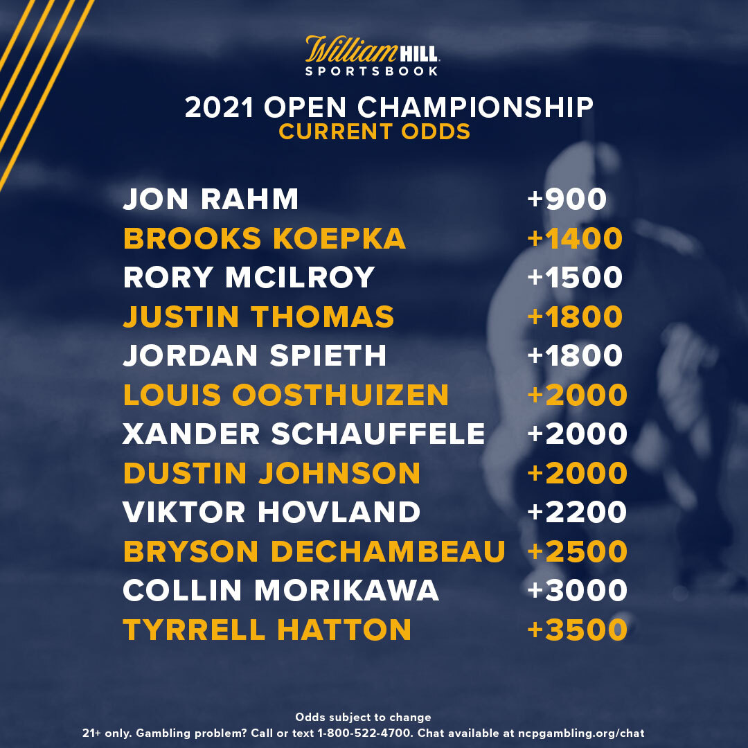 Open Championship Odds: Rahm Stands Alone Atop Board - William Hill US ...